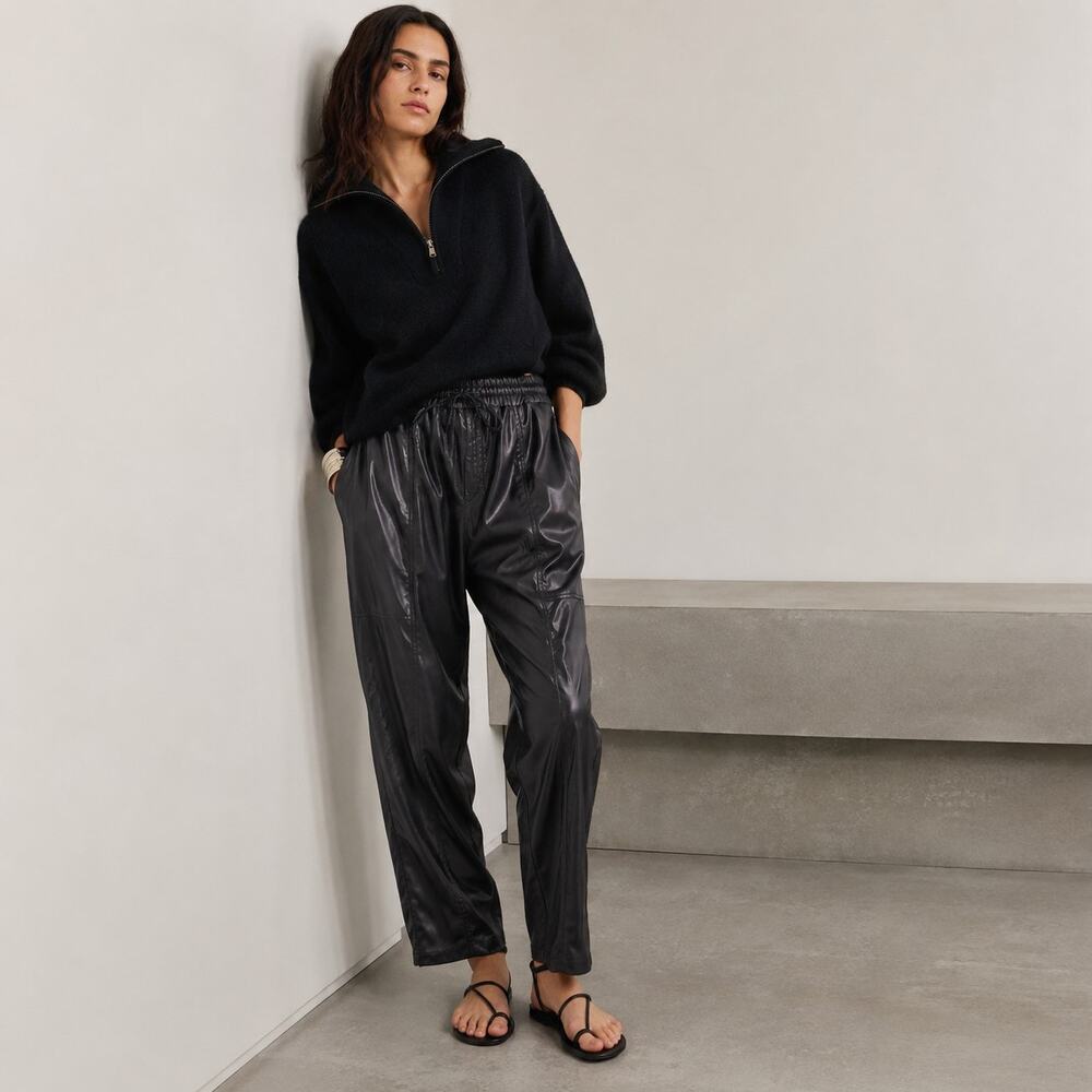 Isabel Marant Etoile Brina Pants Womens Fr 44/ 2XL Faux Leather High-rise Ankle